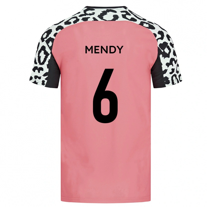 Danxen Mujer Camiseta Laurent Mendy #6 Rosa Negro 2ª Equipación 2025/26 La Camisa