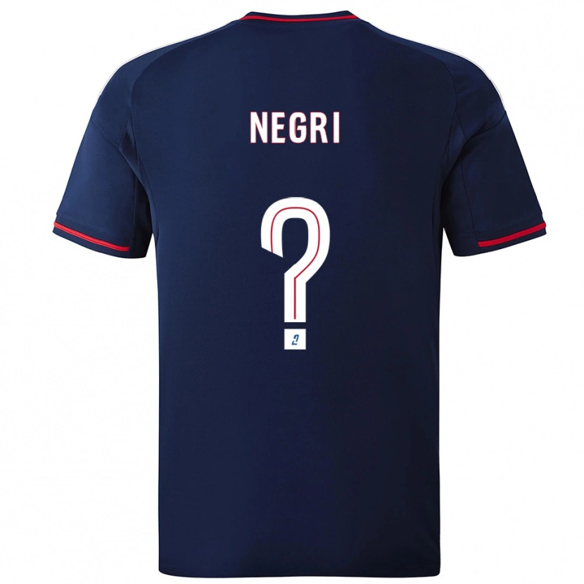 Danxen Mujer Camiseta Kylian Negri #0 Azul Marino Rojo 2ª Equipación 2025/26 La Camisa