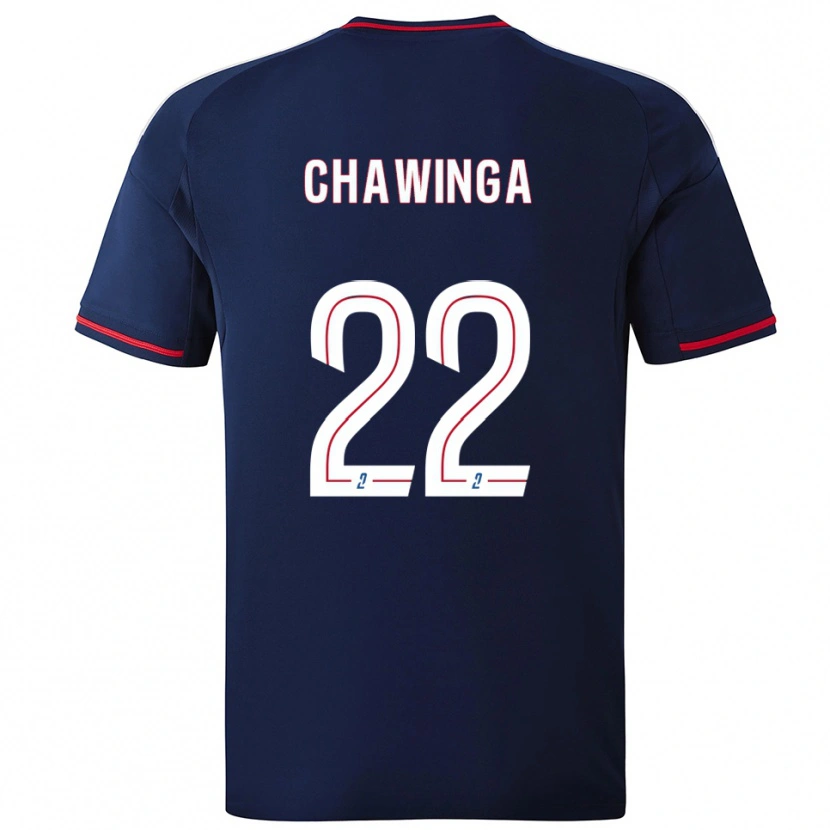 Danxen Mujer Camiseta Tabitha Chawinga #22 Azul Marino Rojo 2ª Equipación 2025/26 La Camisa