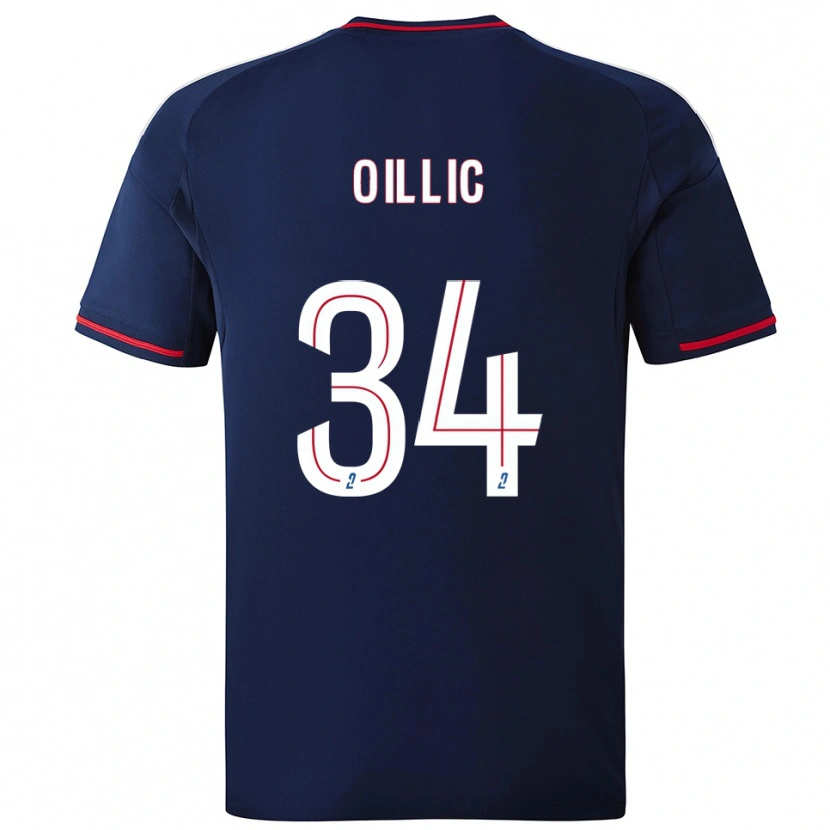 Danxen Mujer Camiseta Laureen Oillic #34 Azul Marino Rojo 2ª Equipación 2025/26 La Camisa