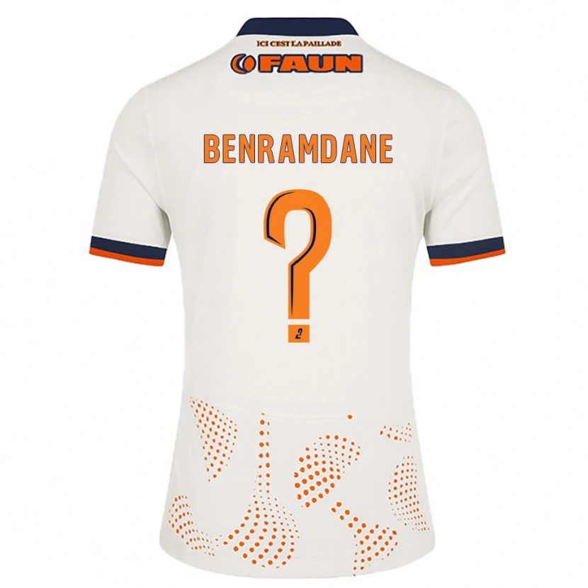 Danxen Mujer Camiseta Noam Benramdane #0 Blanco Naranja 2ª Equipación 2025/26 La Camisa