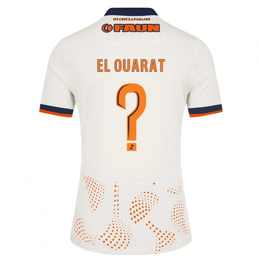 Danxen Mujer Camiseta Adam El Ouarat #0 Blanco Naranja 2ª Equipación 2025/26 La Camisa