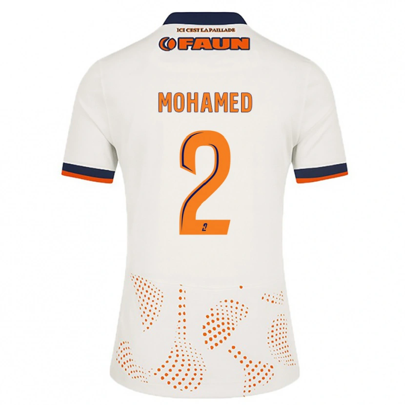 Danxen Mujer Camiseta Isyak Mohamed #2 Blanco Naranja 2ª Equipación 2025/26 La Camisa