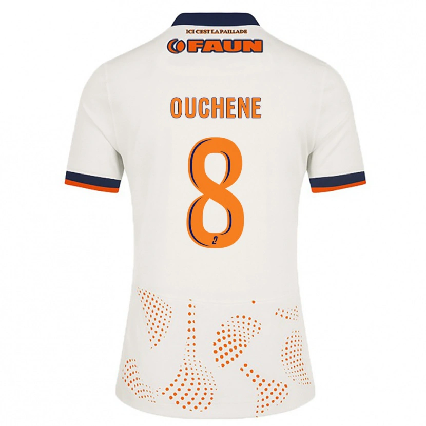 Danxen Mujer Camiseta Sonia Ouchene #8 Blanco Naranja 2ª Equipación 2025/26 La Camisa