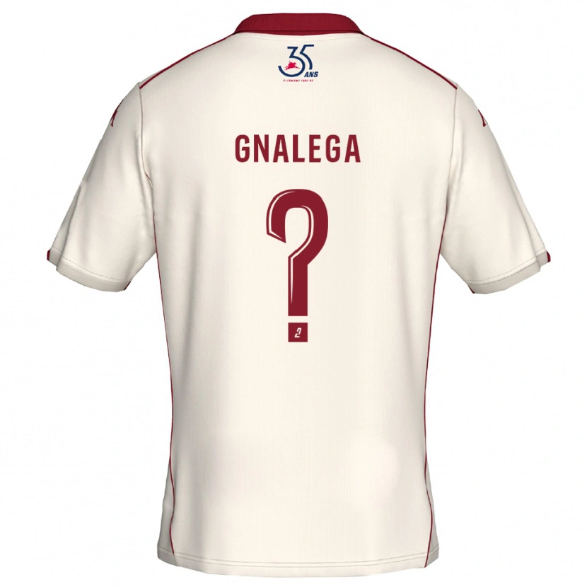 Danxen Mujer Camiseta Fred Gnalega #0 Blanco Borgoña 2ª Equipación 2025/26 La Camisa
