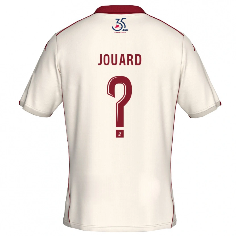 Danxen Mujer Camiseta Dylan Jouard #0 Blanco Borgoña 2ª Equipación 2025/26 La Camisa