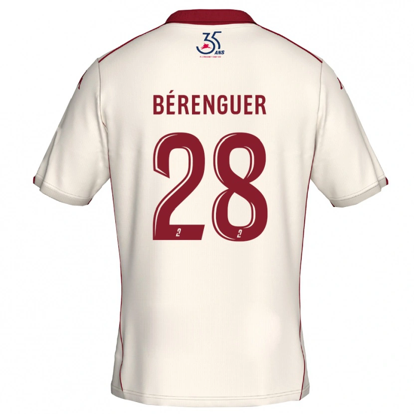 Danxen Mujer Camiseta Camille Bérenguer #28 Blanco Borgoña 2ª Equipación 2025/26 La Camisa