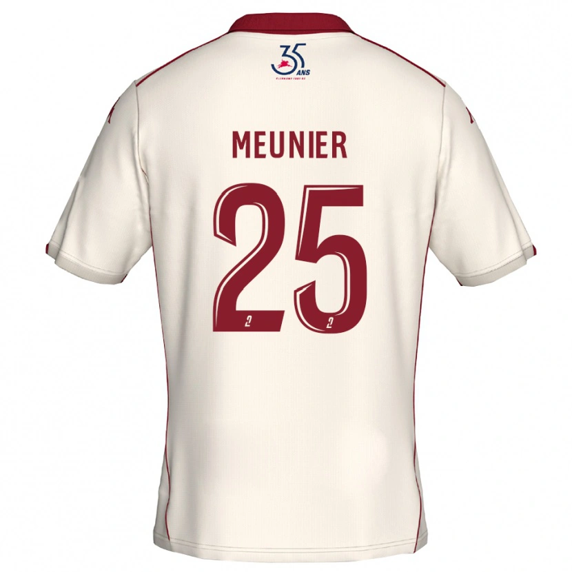 Danxen Mujer Camiseta Emma Meunier #25 Blanco Borgoña 2ª Equipación 2025/26 La Camisa