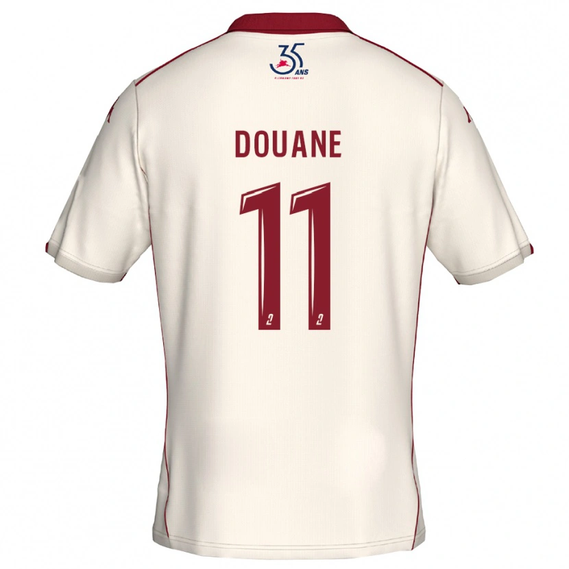 Danxen Mujer Camiseta Maïdine Douane #11 Blanco Borgoña 2ª Equipación 2025/26 La Camisa