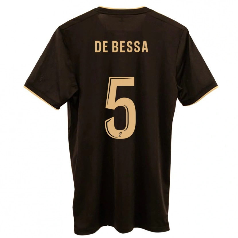 Danxen Mujer Camiseta Jérémy De Bessa #5 Azul Rojo 2ª Equipación 2025/26 La Camisa
