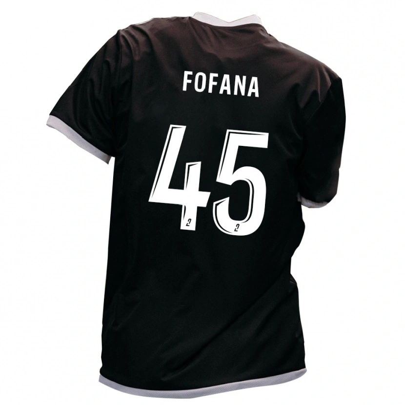 Danxen Mujer Camiseta Ibrahim Fofana #45 Negro Oro 2ª Equipación 2025/26 La Camisa