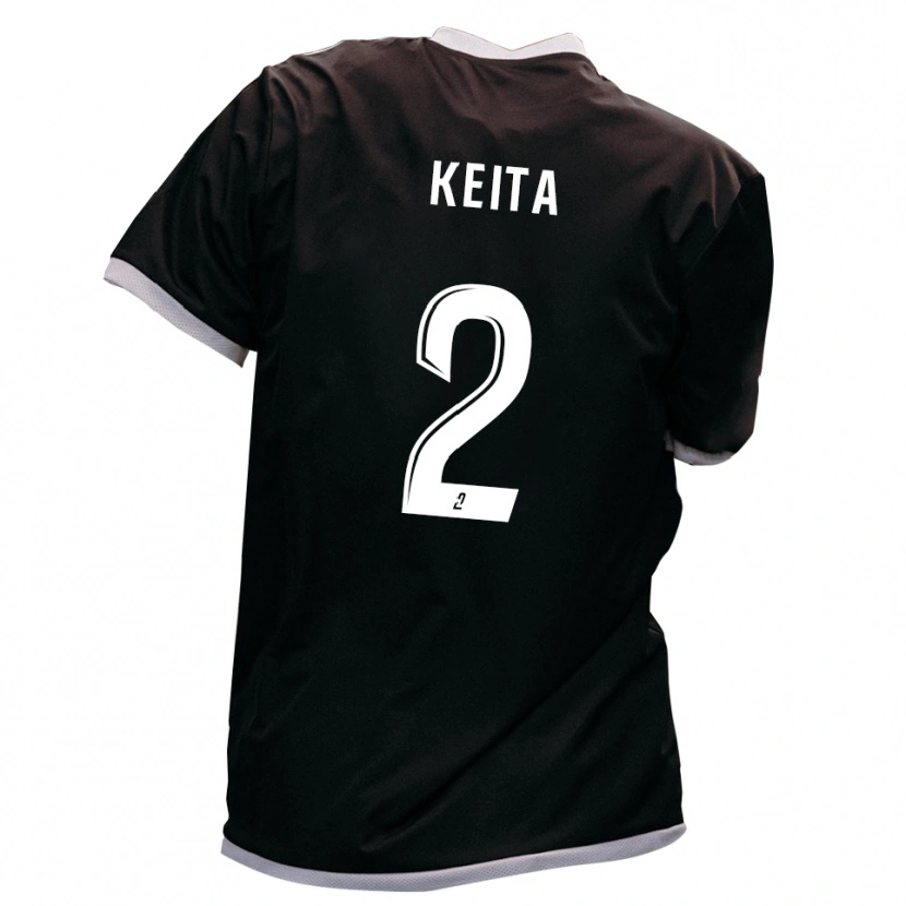 Danxen Mujer Camiseta Waly Keita #2 Negro Oro 2ª Equipación 2025/26 La Camisa