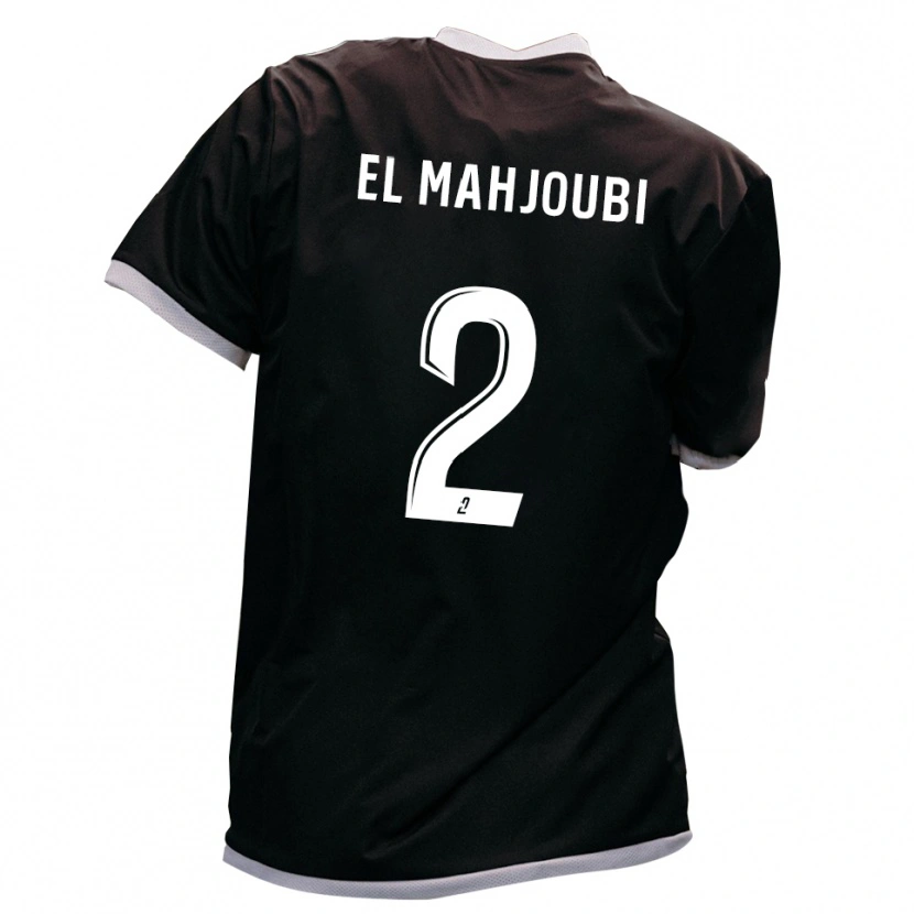 Danxen Mujer Camiseta Djibril El Mahjoubi #2 Negro Oro 2ª Equipación 2025/26 La Camisa