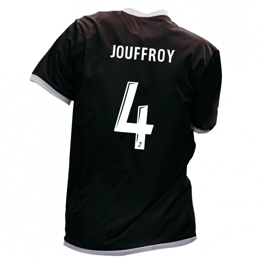 Danxen Mujer Camiseta Robin Jouffroy #4 Negro Oro 2ª Equipación 2025/26 La Camisa