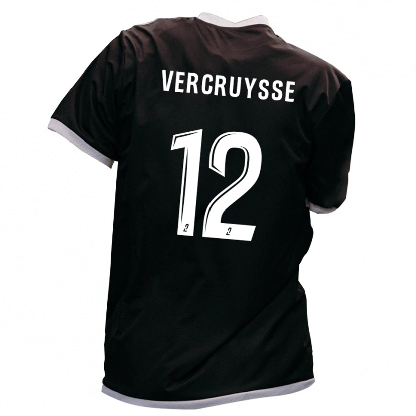 Danxen Mujer Camiseta Lendon Vercruysse #12 Negro Oro 2ª Equipación 2025/26 La Camisa