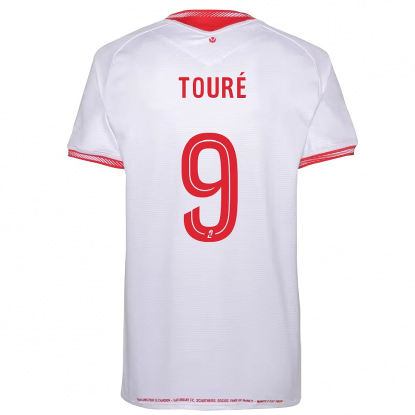 Danxen Mujer Camiseta Cheikh Touré #9 Negro Rojo 2ª Equipación 2025/26 La Camisa