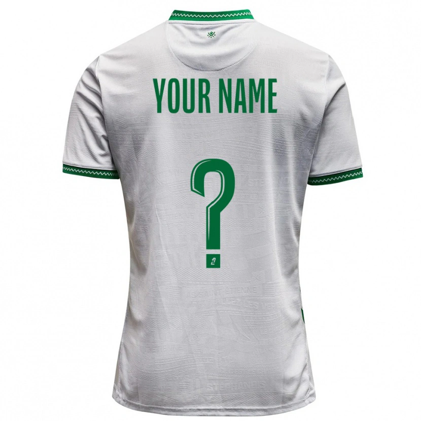 Danxen Mujer Camiseta Su Nombre #0 Blanco Verde 2ª Equipación 2025/26 La Camisa