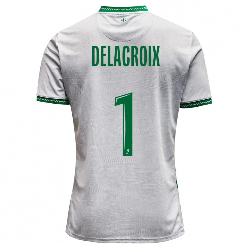 Danxen Mujer Camiseta Noa Delacroix #1 Blanco Verde 2ª Equipación 2025/26 La Camisa
