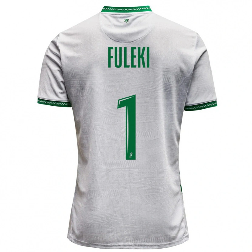 Danxen Mujer Camiseta Rafael Fuleki #1 Blanco Verde 2ª Equipación 2025/26 La Camisa