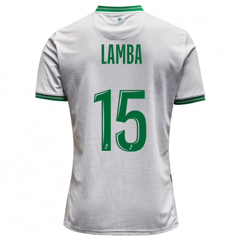 Danxen Mujer Camiseta Chico Lamba #15 Blanco Verde 2ª Equipación 2025/26 La Camisa