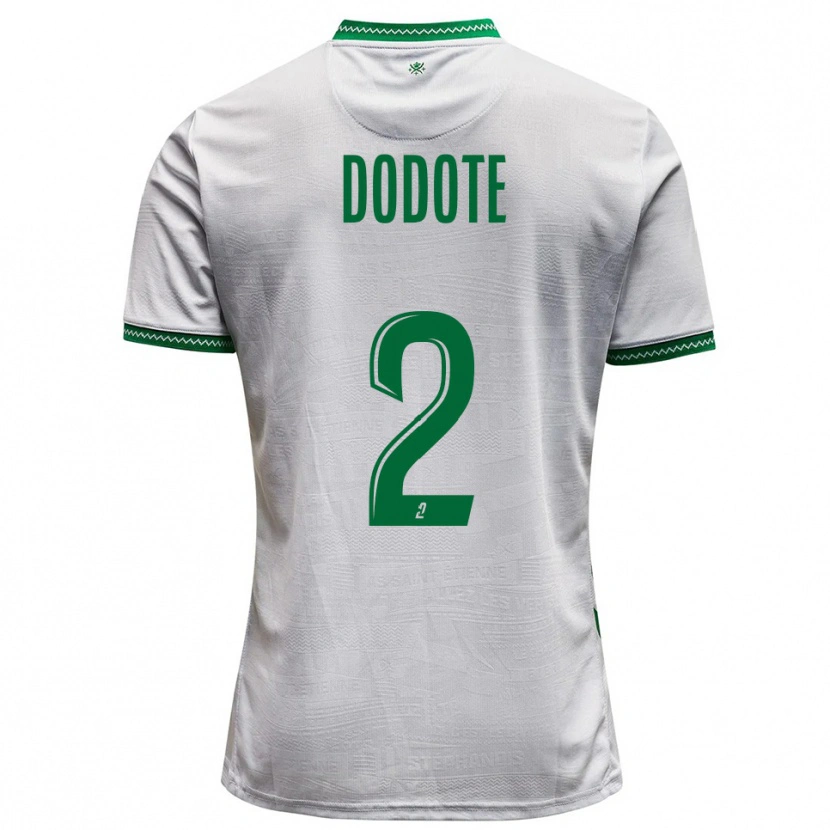 Danxen Mujer Camiseta Axel Dodote #2 Blanco Verde 2ª Equipación 2025/26 La Camisa