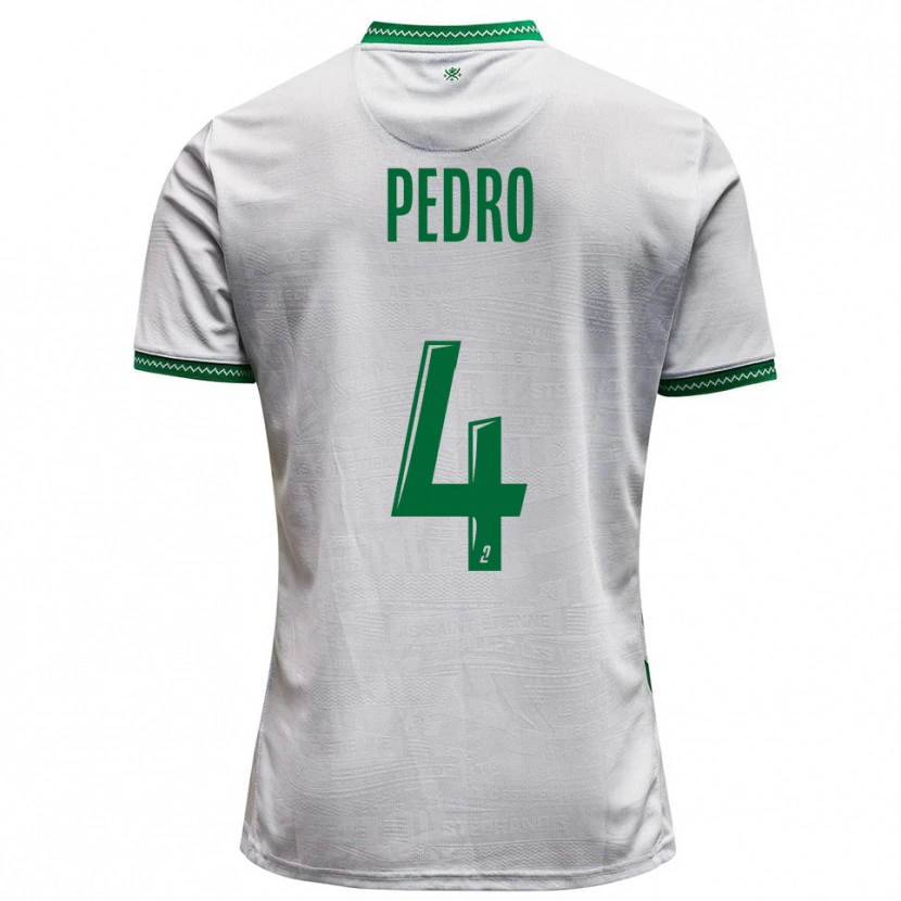 Danxen Mujer Camiseta Kévin Pedro #4 Blanco Verde 2ª Equipación 2025/26 La Camisa