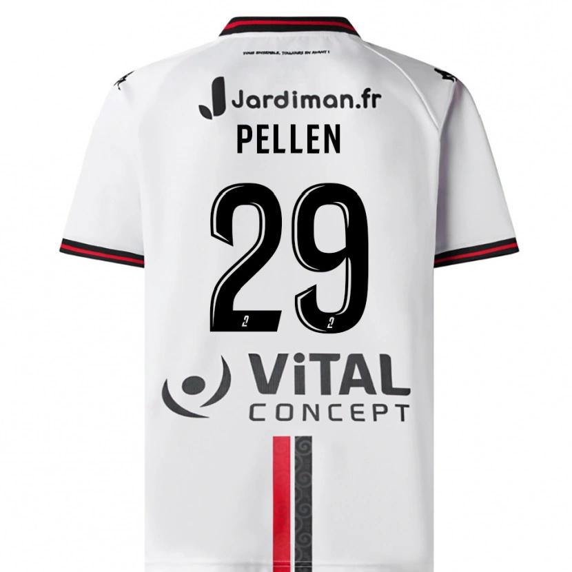 Danxen Mujer Camiseta Blanche Pellen #29 Blanco Rojo 2ª Equipación 2025/26 La Camisa
