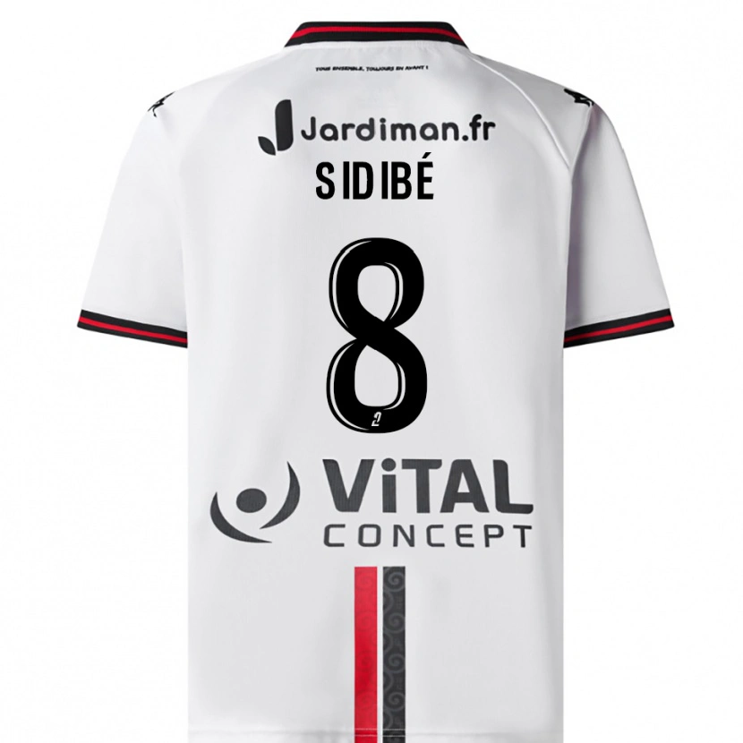Danxen Mujer Camiseta Kalidou Sidibé #8 Blanco Rojo 2ª Equipación 2025/26 La Camisa