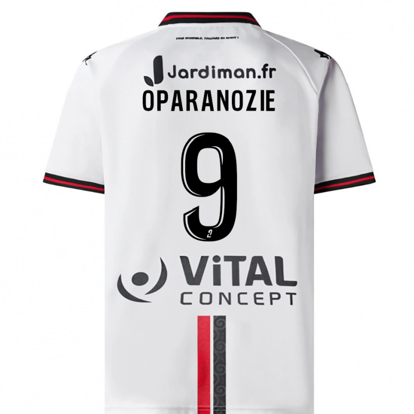 Danxen Mujer Camiseta Desire Oparanozie #9 Blanco Rojo 2ª Equipación 2025/26 La Camisa