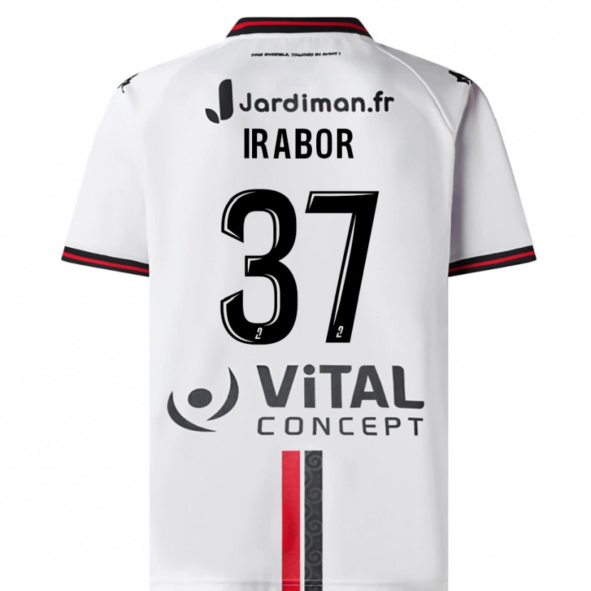 Danxen Mujer Camiseta Brown Irabor #37 Blanco Rojo 2ª Equipación 2025/26 La Camisa