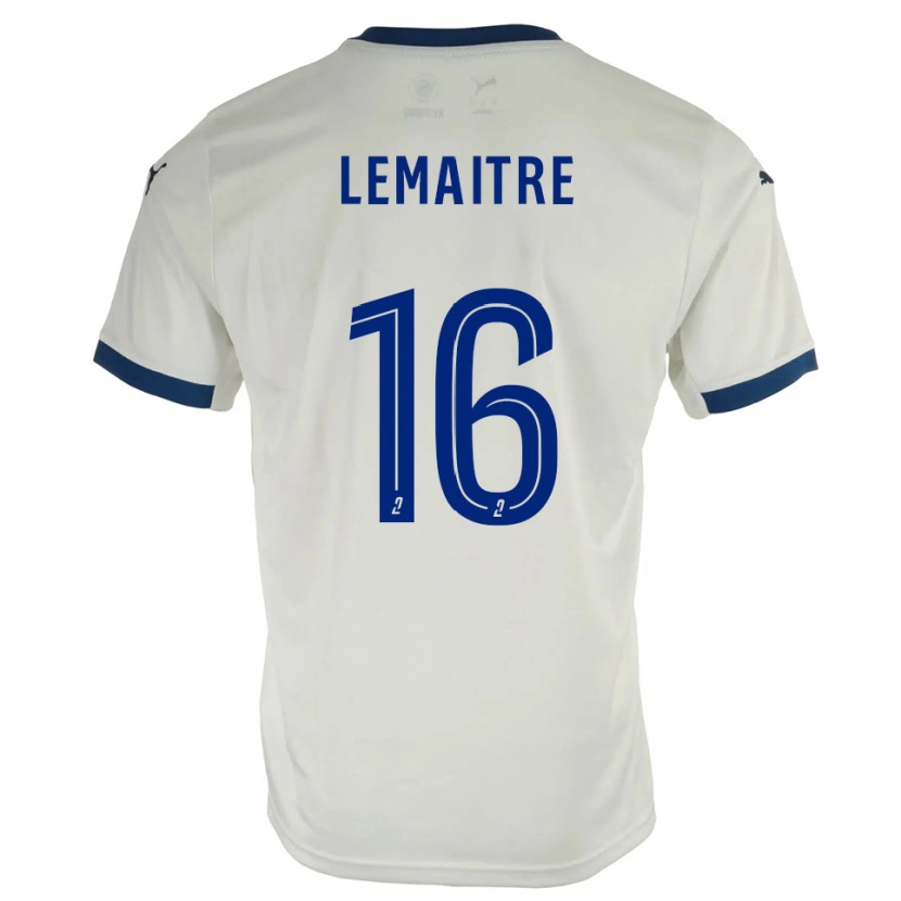Danxen Mujer Camiseta Nicolas Lemaître #16 Blanco Azul 2ª Equipación 2025/26 La Camisa