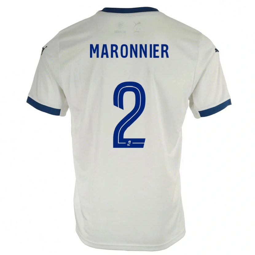 Danxen Mujer Camiseta Lucas Maronnier #2 Blanco Azul 2ª Equipación 2025/26 La Camisa