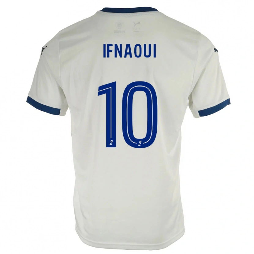 Danxen Mujer Camiseta Merwan Ifnaoui #10 Blanco Azul 2ª Equipación 2025/26 La Camisa