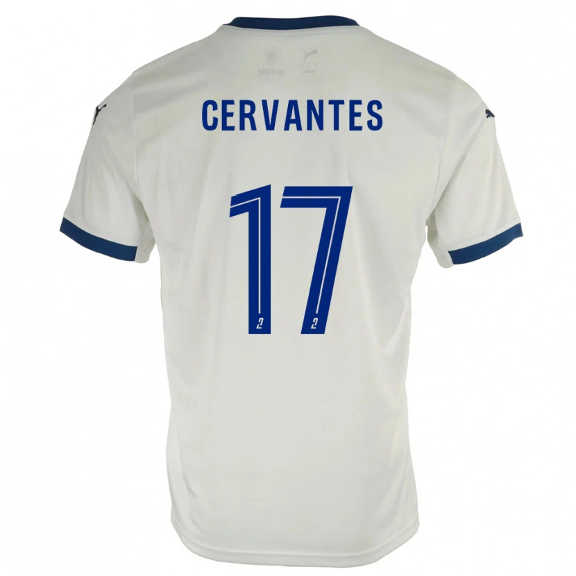 Danxen Mujer Camiseta Noa Cervantes #17 Blanco Azul 2ª Equipación 2025/26 La Camisa