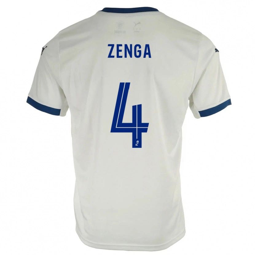 Danxen Mujer Camiseta Preston Zenga #4 Blanco Azul 2ª Equipación 2025/26 La Camisa