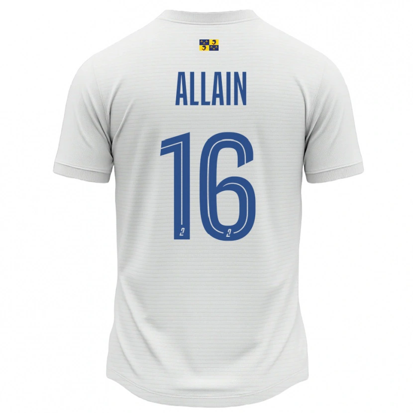 Danxen Mujer Camiseta Bobby Allain #16 Blanco Azul 2ª Equipación 2025/26 La Camisa