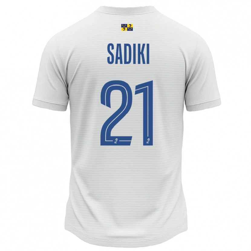 Danxen Mujer Camiseta Nehla Sadiki #21 Blanco Azul 2ª Equipación 2025/26 La Camisa