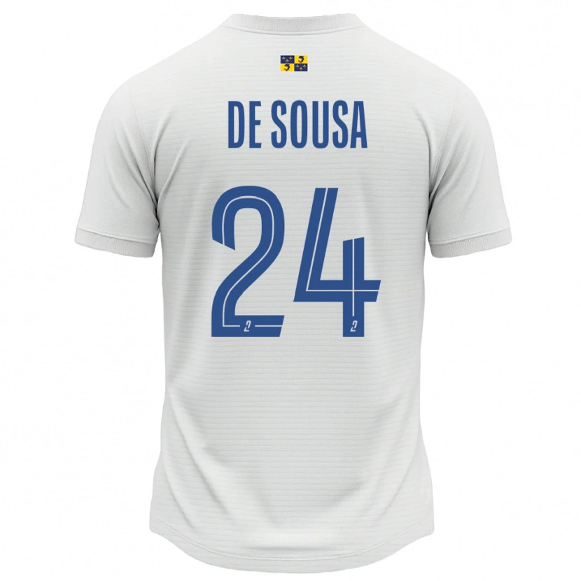 Danxen Mujer Camiseta Tifanie De Sousa #24 Blanco Azul 2ª Equipación 2025/26 La Camisa