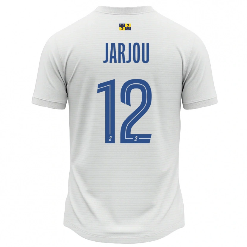 Danxen Mujer Camiseta Lamine Jarjou #12 Blanco Azul 2ª Equipación 2025/26 La Camisa