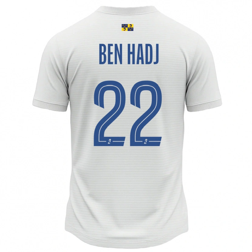 Danxen Mujer Camiseta Yosra Ben Hadj #22 Blanco Azul 2ª Equipación 2025/26 La Camisa
