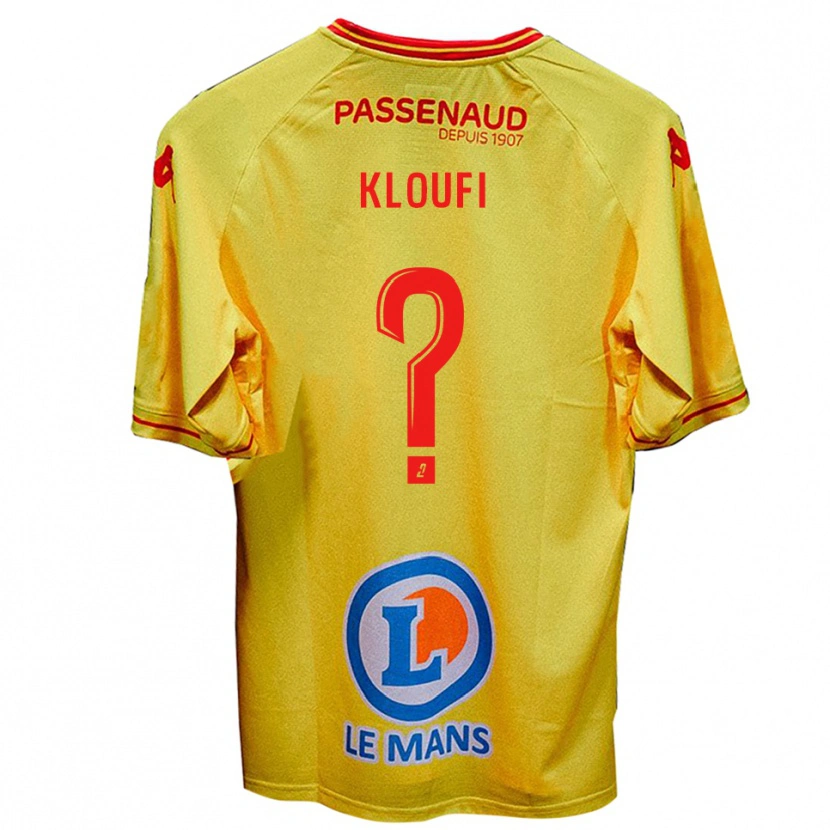 Danxen Mujer Camiseta Younes Kloufi #0 Amarillo 2ª Equipación 2025/26 La Camisa