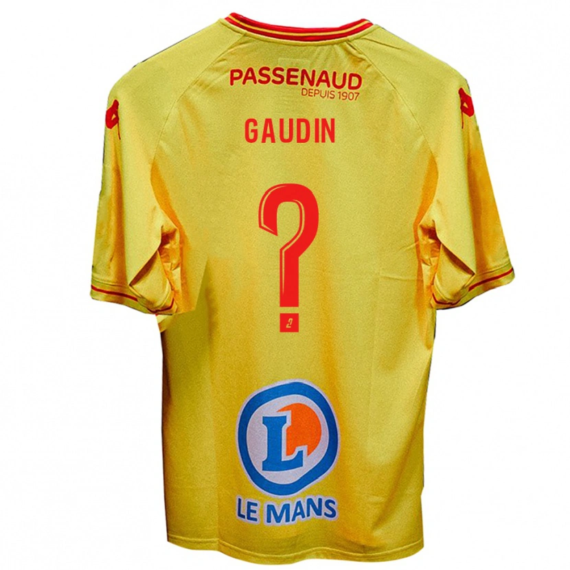 Danxen Mujer Camiseta Mathis Gaudin #0 Amarillo 2ª Equipación 2025/26 La Camisa