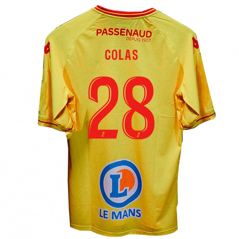 Danxen Mujer Camiseta Erwan Colas #28 Amarillo 2ª Equipación 2025/26 La Camisa