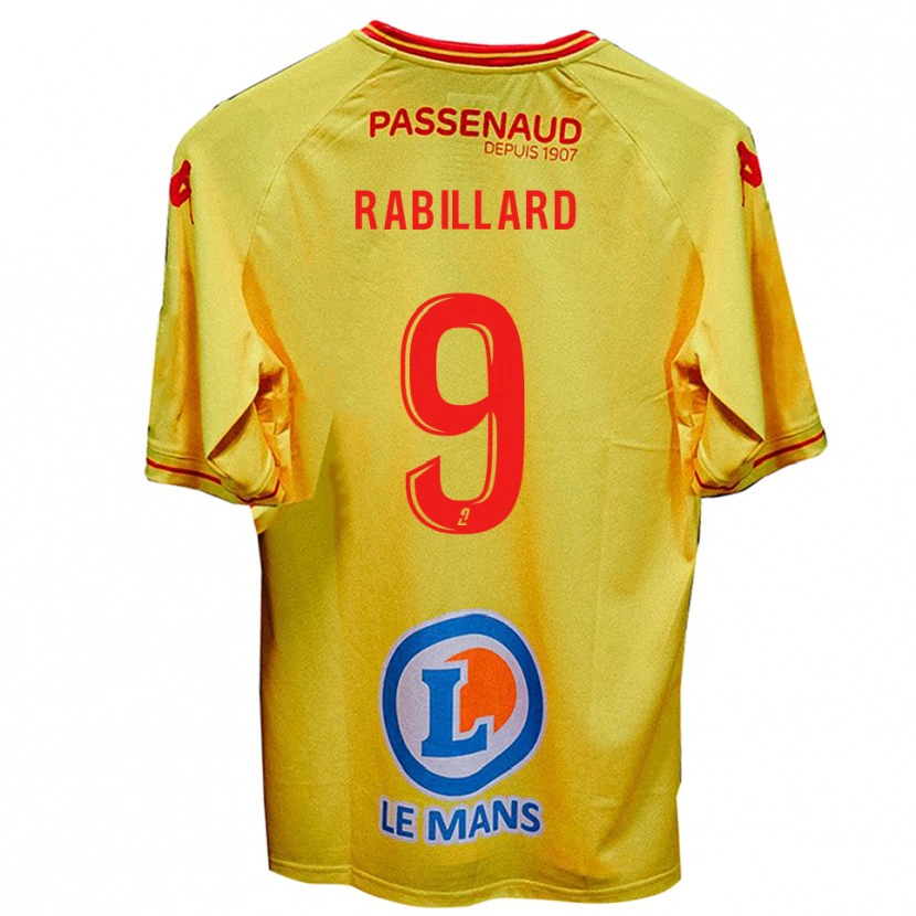 Danxen Mujer Camiseta Antoine Rabillard #9 Amarillo 2ª Equipación 2025/26 La Camisa