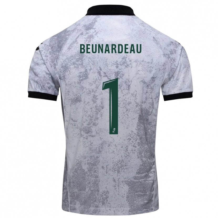 Danxen Mujer Camiseta Quentin Beunardeau #1 Blanco Negro 2ª Equipación 2025/26 La Camisa