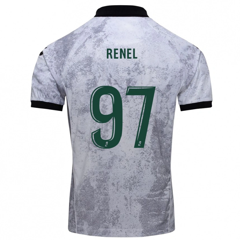 Danxen Mujer Camiseta Samuel Renel #97 Blanco Negro 2ª Equipación 2025/26 La Camisa