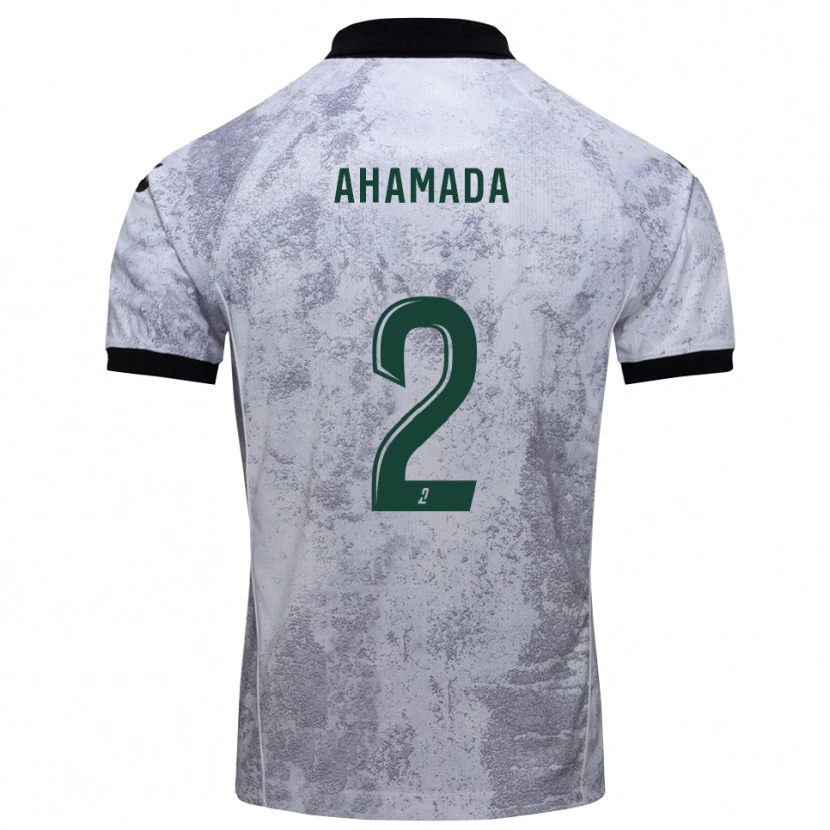 Danxen Mujer Camiseta Mohafidh Ahamada #2 Blanco Negro 2ª Equipación 2025/26 La Camisa