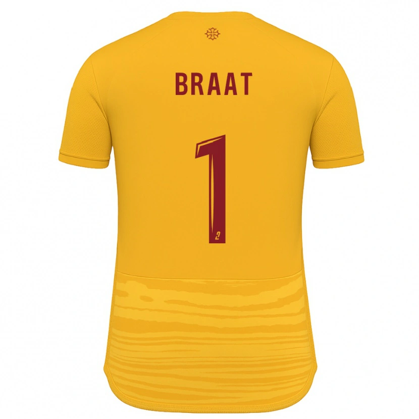 Danxen Mujer Camiseta Quentin Braat #1 Naranja Borgoña 2ª Equipación 2025/26 La Camisa