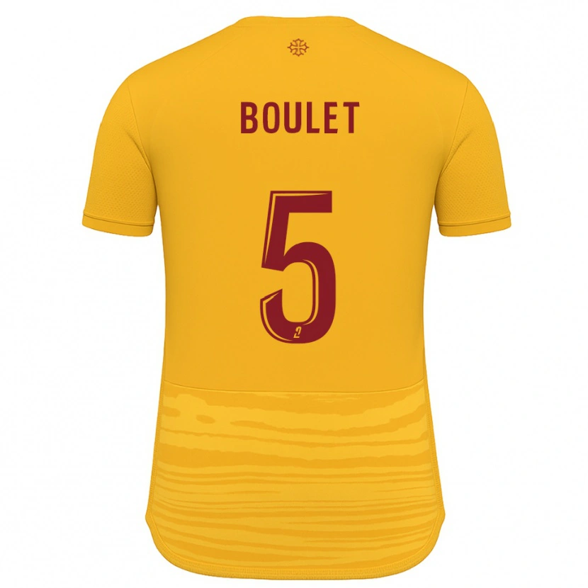 Danxen Mujer Camiseta Lucas Boulet #5 Naranja Borgoña 2ª Equipación 2025/26 La Camisa