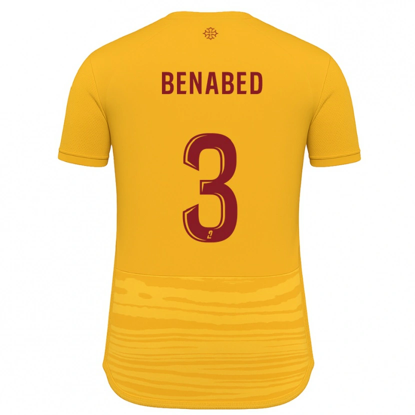 Danxen Mujer Camiseta Faouzi Benabed #3 Naranja Borgoña 2ª Equipación 2025/26 La Camisa